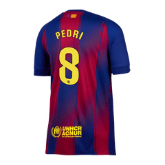 PEDRI #8 Barcelone Maison Football Maillot 2025/26 Rouge&bleu