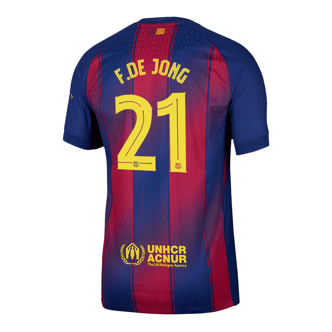 Authentique F.DE JONG #21 Barcelone Chemise Masion 2025/26 - UCL