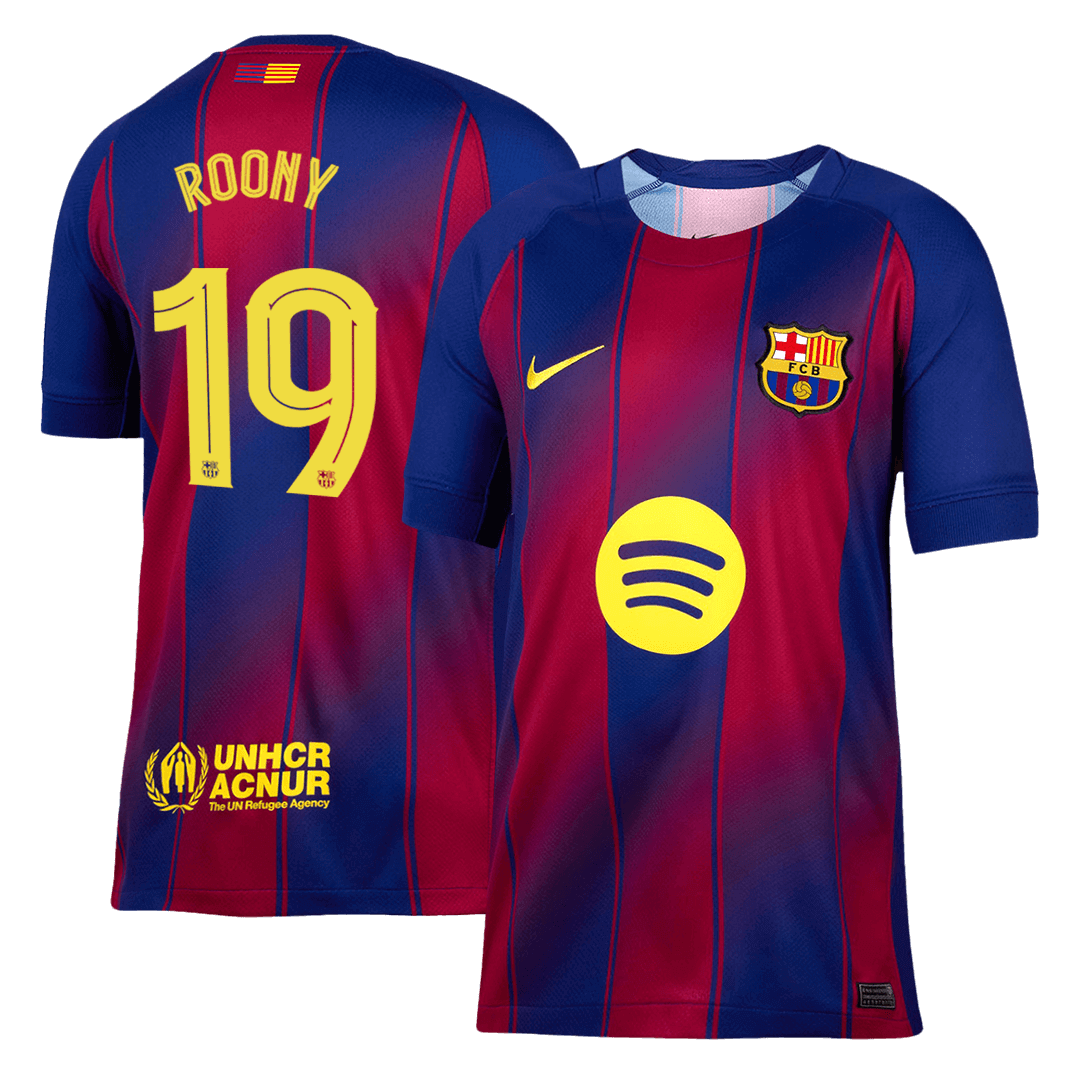 ROONY #19 Barcelone Football Maillot Domicile 2025/26 - UCL