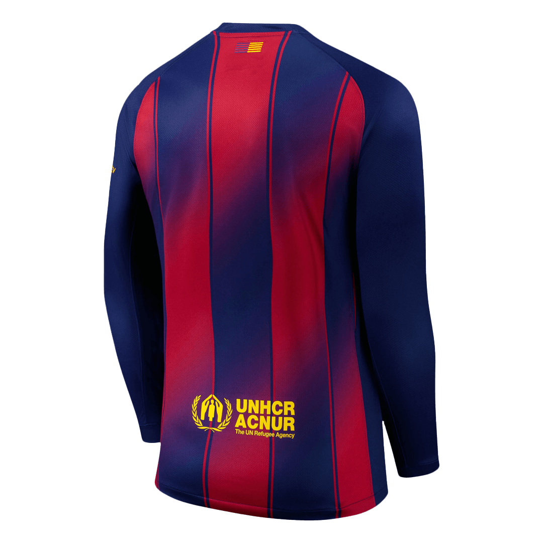 Barcelone Domicile Manches Longues Football Maillot 2025/26