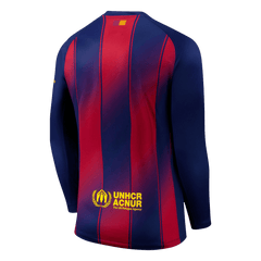 Barcelone Domicile Manches Longues Football Maillot 2025/26