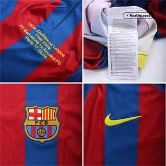Maillot de football rétro Barcelone Maison 2005/06 -Rouge et bleu