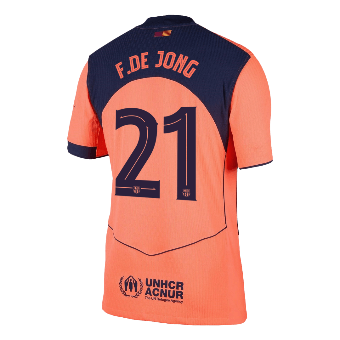 Authentique F.DE JONG #21 Barcelone Extérieur Troisième  Maillot 2025/26 - UCL