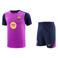 Barcelone Avant-Match Entraînement Football Maillot Trousse(Maillot+Shorts) 25/26 Violette