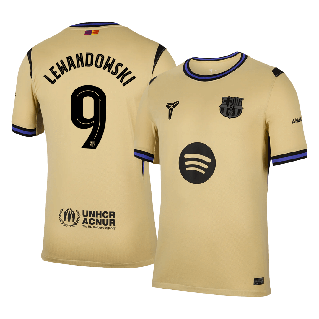 LEWANDOWSKI #9 Barcelone Football Maillot Extérieur 2025/26 - UCL