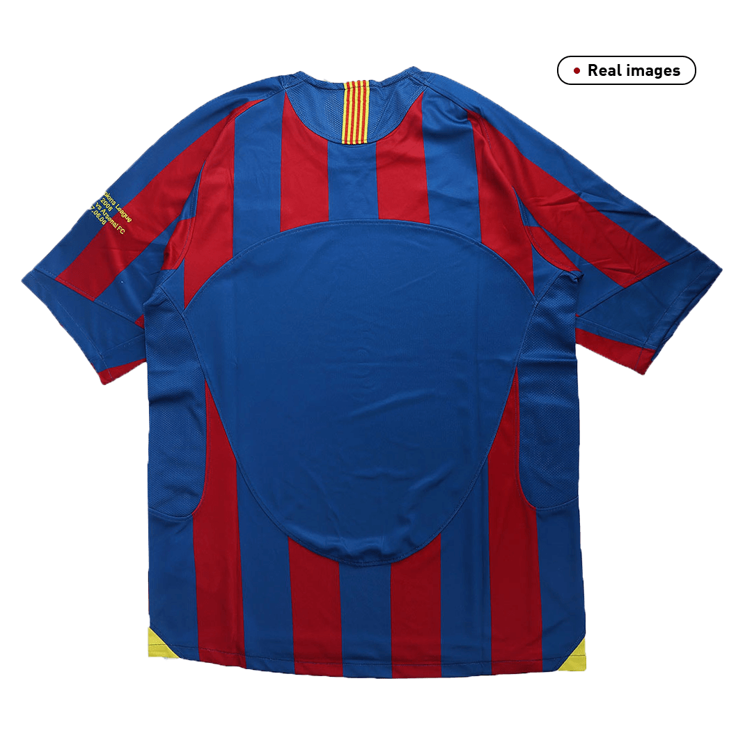 Maillot de football rétro Barcelone Maison 2005/06 -Rouge et bleu