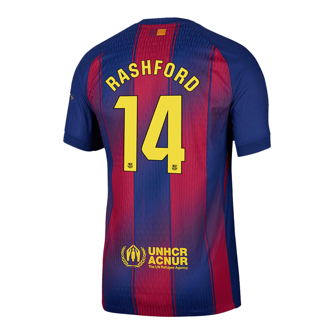 RASHFORD #14 Authentique Barcelone MaisonFootball Maillot 2025/26 Rouge&Bleu