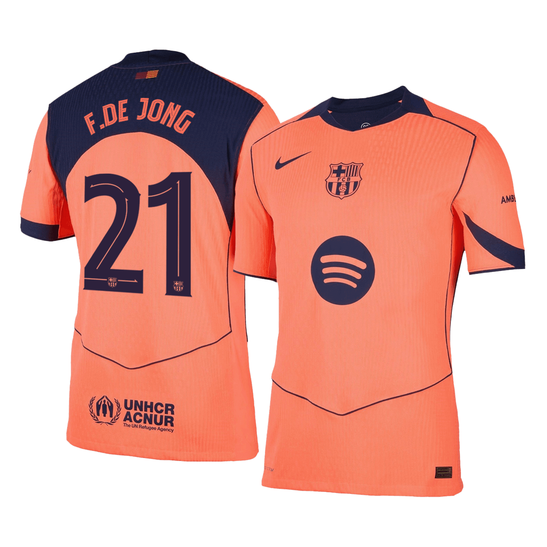 Authentique F.DE JONG #21 Barcelone Extérieur Troisième  Maillot 2025/26 - UCL