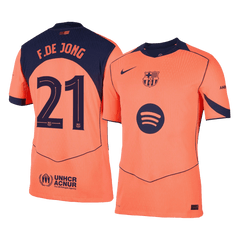 Authentique F.DE JONG #21 Barcelone Extérieur Troisième  Maillot 2025/26 - UCL