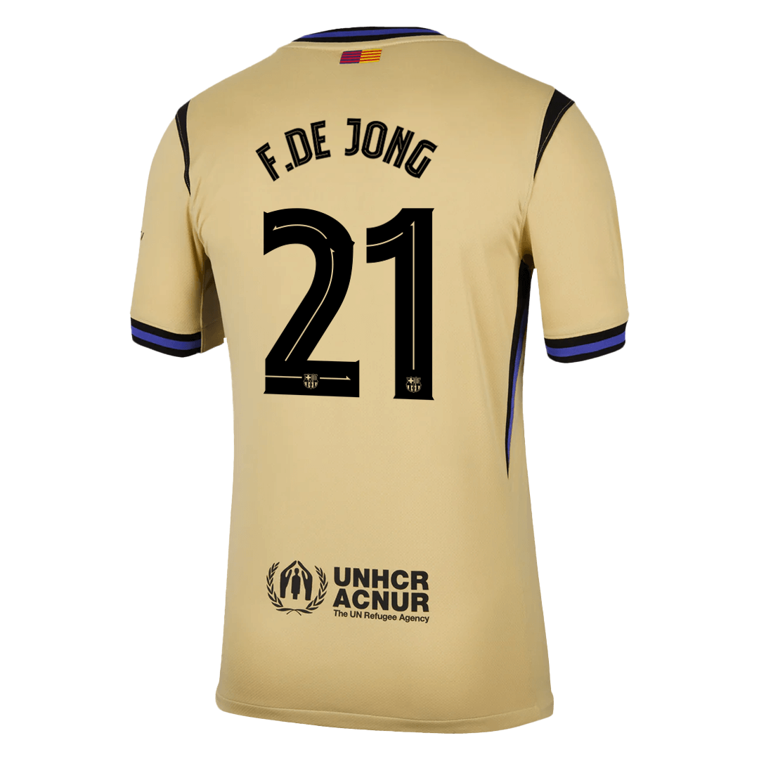 F.DE JONG #21 Barcelone Football Maillot Extérieur 2025/26 - UCL