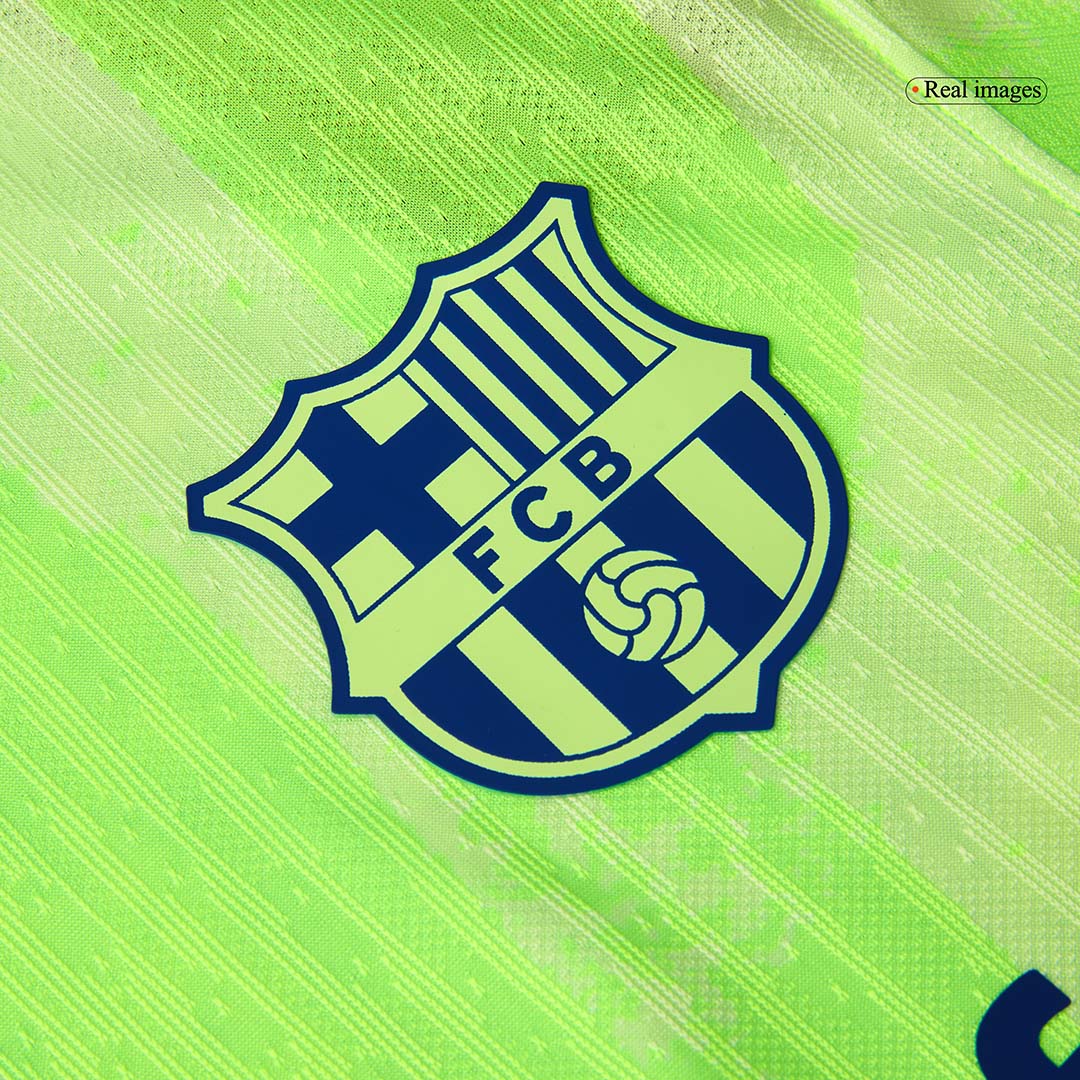Authentique GAVI # 6 Barcelone Third Away Soccer Jersey 2024 / 25- UCL （Spotify Logo sans texte）