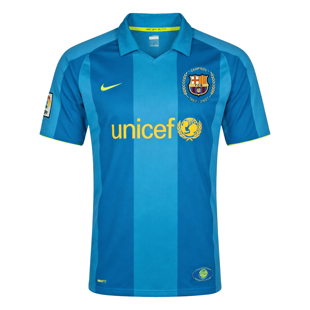 hommes Rétro Barcelone Extérieur Football Maillot 2007/08