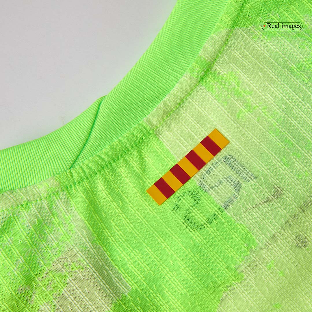 Authentique GAVI # 6 Barcelone Third Away Soccer Jersey 2024 / 25- UCL （Spotify Logo sans texte）