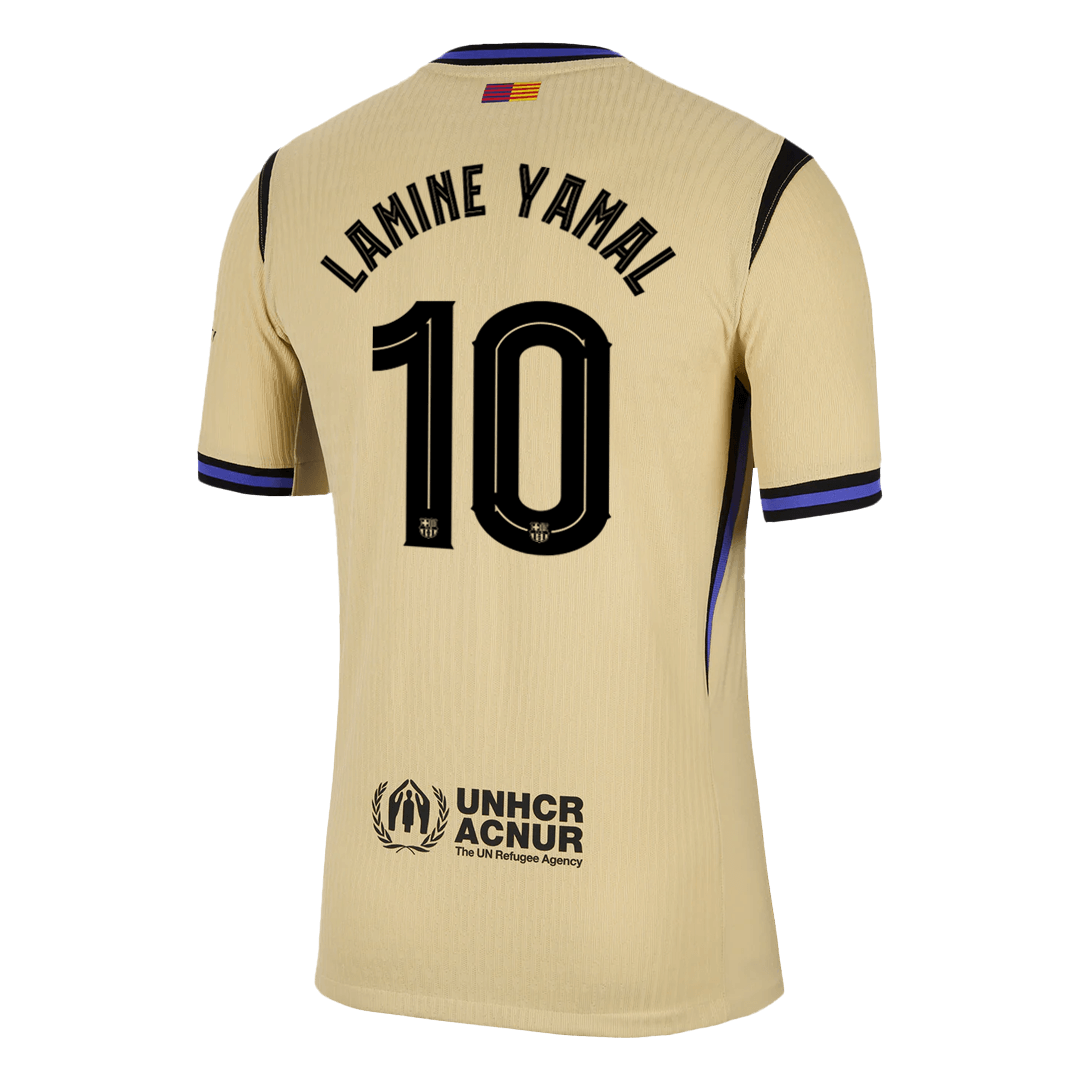 LAMINE YAMAL #10 Authentique Barcelone Loin Football Maillot 2025/26 Jaune - UCL