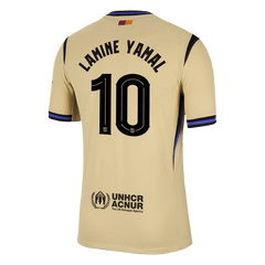 LAMINE YAMAL #10 Authentique Barcelone Loin Football Maillot 2025/26 Jaune - UCL