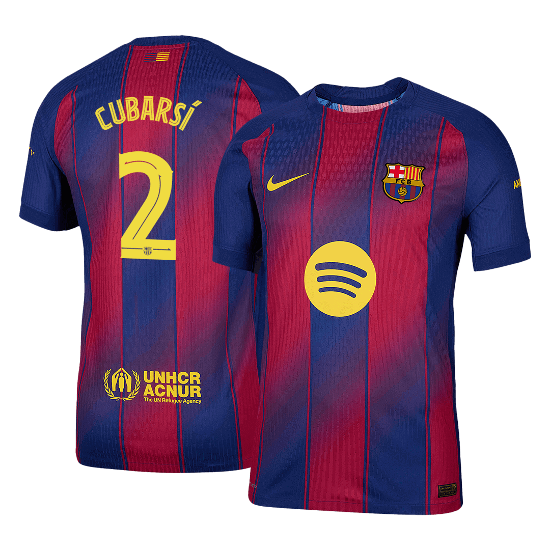 CUBARSí #2 Authentique Barcelone MaisonFootball Maillot 2025/26 Rouge&Bleu - UCL