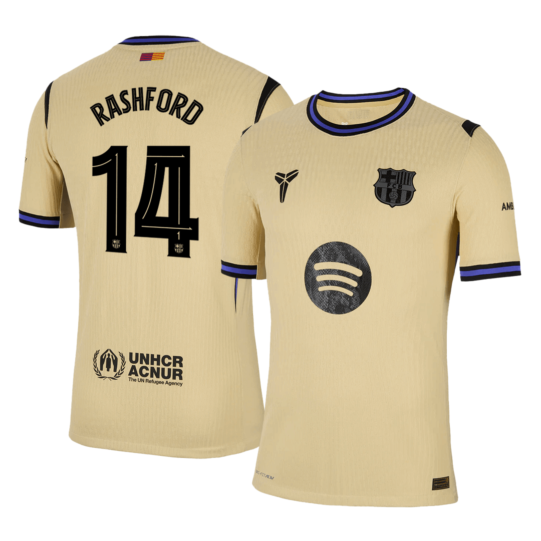 RASHFORD #14 Authentique Barcelone Loin Football Maillot 2025/26 Jaune - UCL